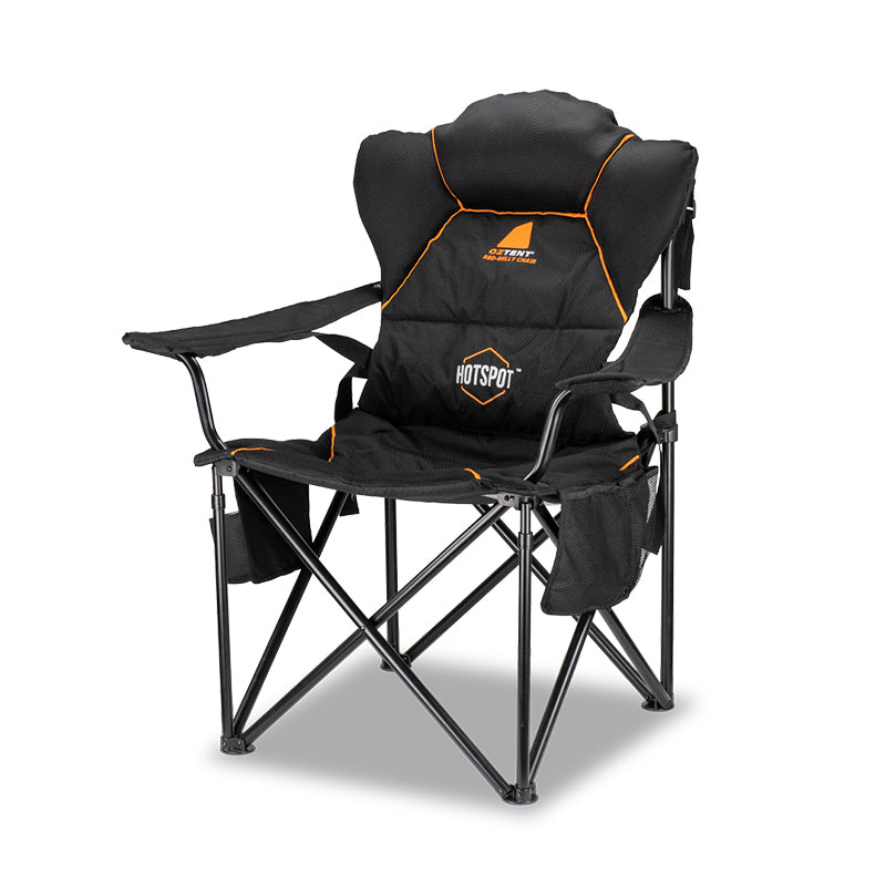 Load image into Gallery viewer, Oztent Red Belly Hot Spot Camping Chair, thick padding for added comfort
