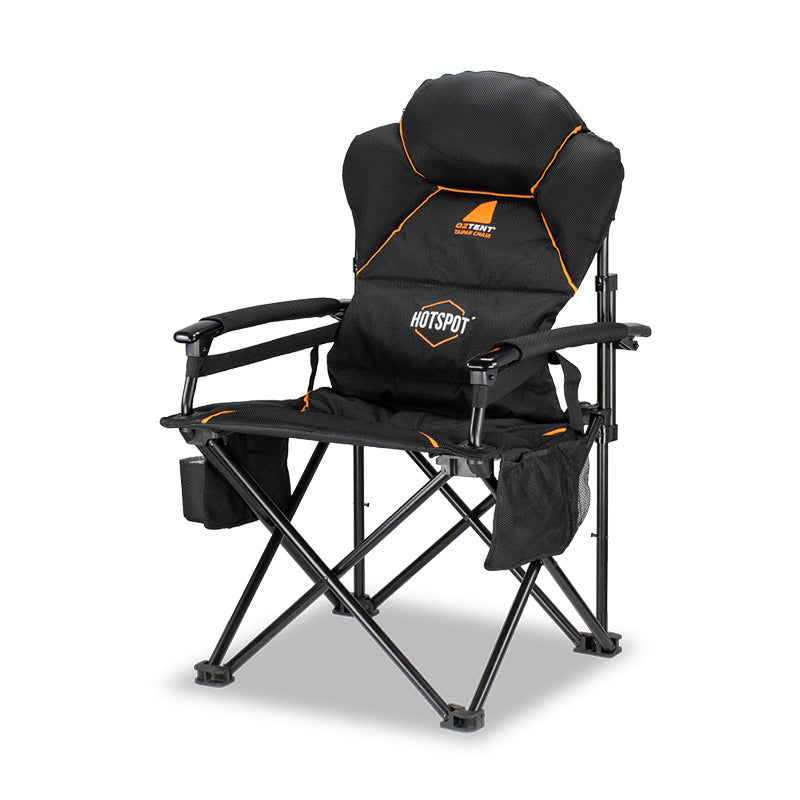 Load image into Gallery viewer, Oztent Taipan Hot Spot Camping Chair, thick padding for added comfort
