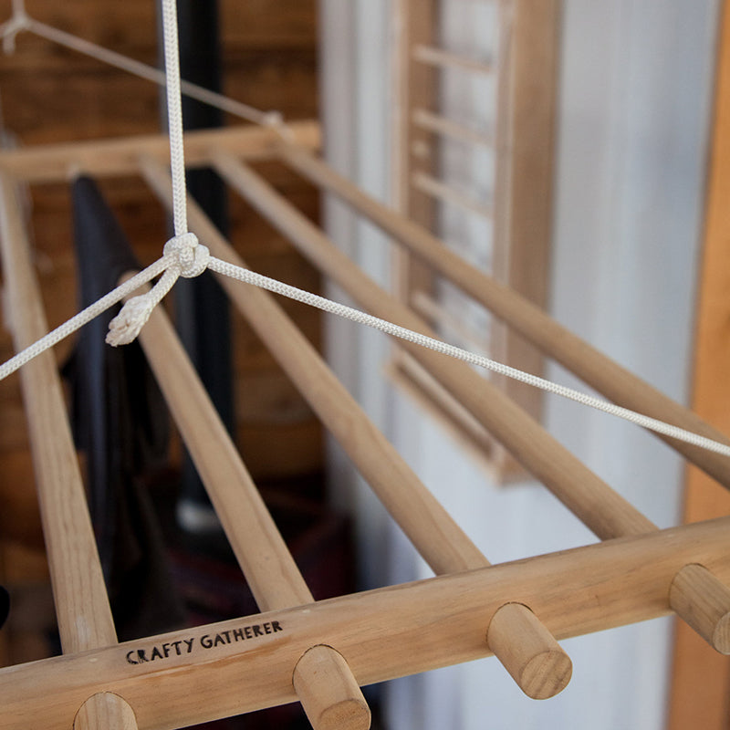 Load image into Gallery viewer, Pulley Laundry Rack, lifts your laundry out of the way
